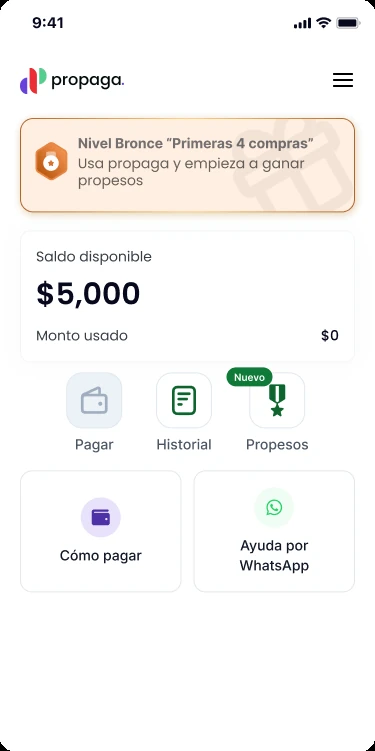 App de Propaga: banner de Nivel Bronce 